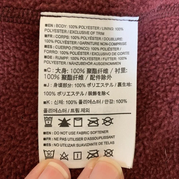 Arc'Teryx Womens Large Covert Cardigan Fleece Full Zip Up Jacket Sweater Maroon - Picture 9 of 13